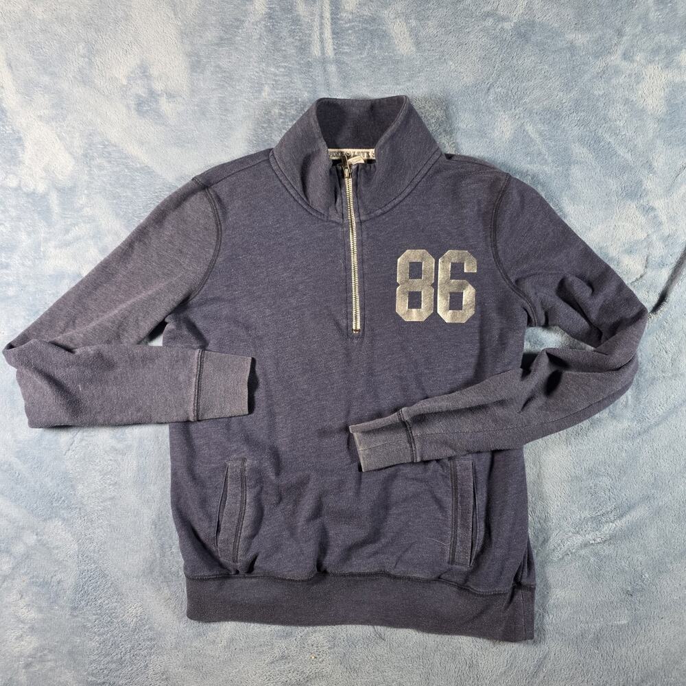 Victoria’s Secret PINK 86 Quarter-Zip Sweatshirt Women’s Small Navy
